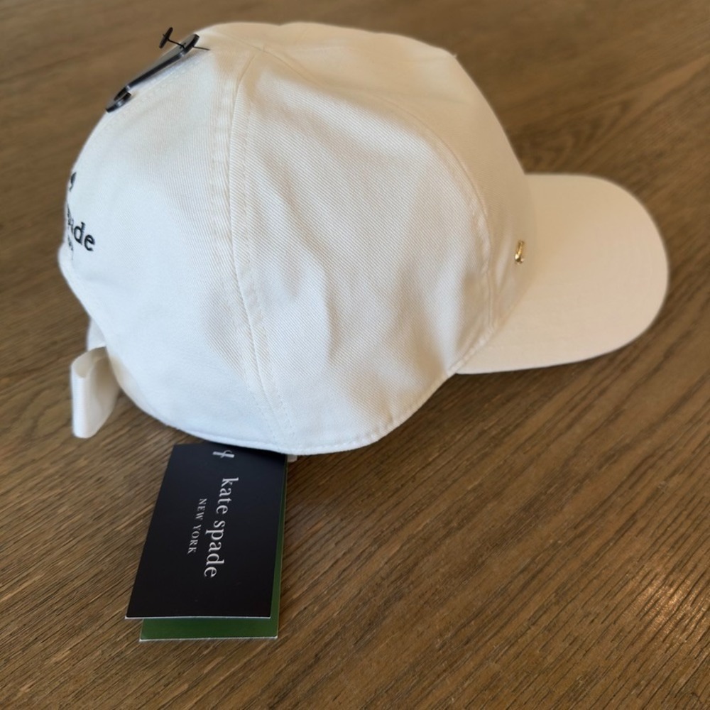 KATE SPADE New York Bow Baseball Cap-Preppy Designer Hat-White-NWT-MSRP $78 - Picture 13 of 16